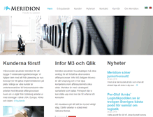 Tablet Screenshot of meridion.se